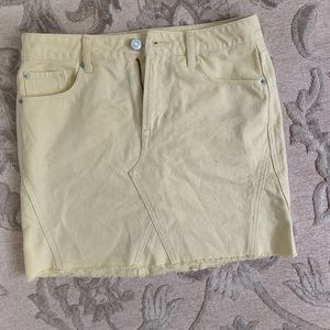 Yellow jean skirt